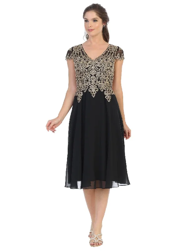 One-Shoulder Gown Short Formal Mother of the Bride Dress