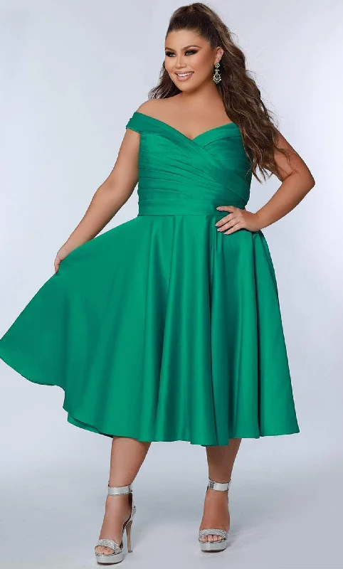 Couture Gown Sydney's Closet CE2301 - Off Shoulder A-Line Cocktail Dress