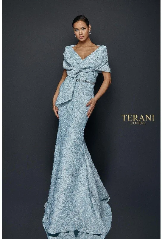 Satin Gown Terani Couture 1921M0726 Long Mother Of The Bride Gown