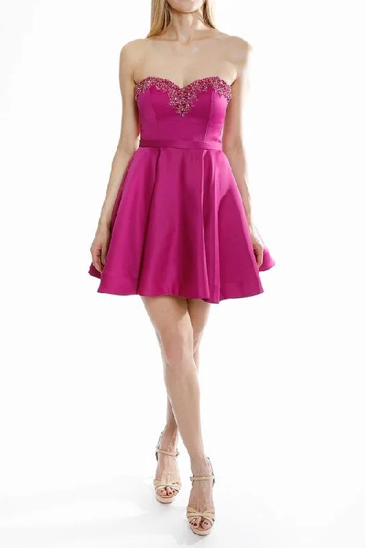 Glittering Evening Gown Terani Couture 1822H7876 Strapless Short Dress