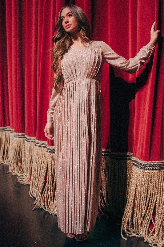 Fitted Formal Dress Tiana Rose Gold Gown - DM Exclusive