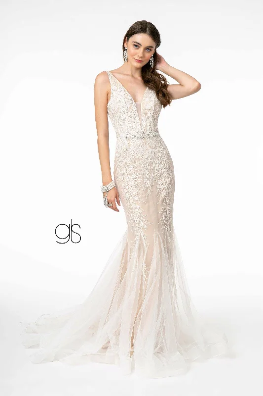 Sophisticated Gown Mermaid Style Long Wedding Dress