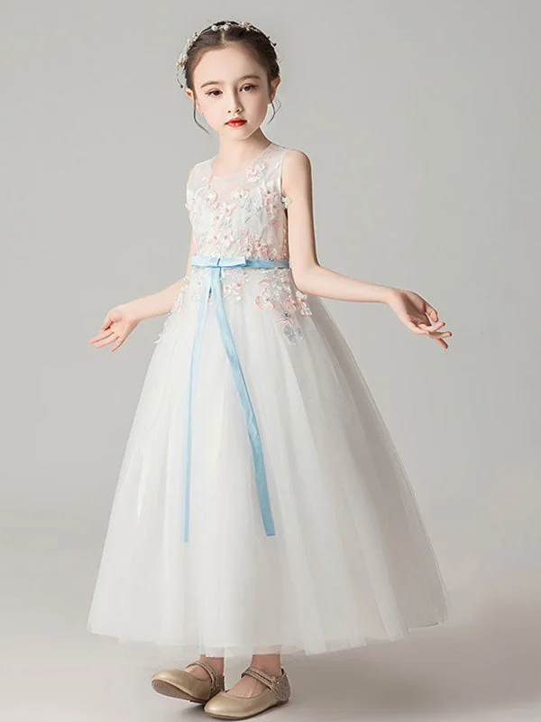 Cocktail Dress A-line Embroidered Kids Party Dresses Flower Girl Dresses Jewel Neck Sleeveless Cocktail Dress A-line Embroidered Kids Party Dresses Flower Girl Dresses Jewel Neck Sleeveless