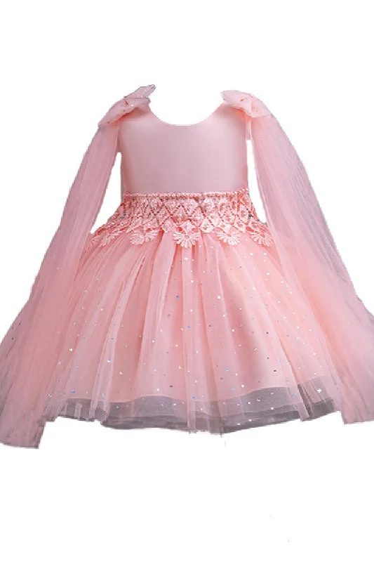 Delicate Lace Dress A-Line Knee Length Tulle Lace Flower Girl Dress 778906166482