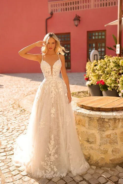 Glitter Dress Amarra Bridal 84222 Scarlett Long Lace A Line Wedding Dress V Neck Drop Back Gown Glitter Dress Amarra Bridal 84222 Scarlett Long Lace A Line Wedding Dress V Neck Drop Back Gown
