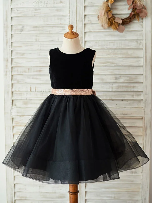 Draped Satin Gown Black Formal Kids Party Dresses Flower Girl Dresses Sleeveless Jewel Neck Draped Satin Gown Black Formal Kids Party Dresses Flower Girl Dresses Sleeveless Jewel Neck