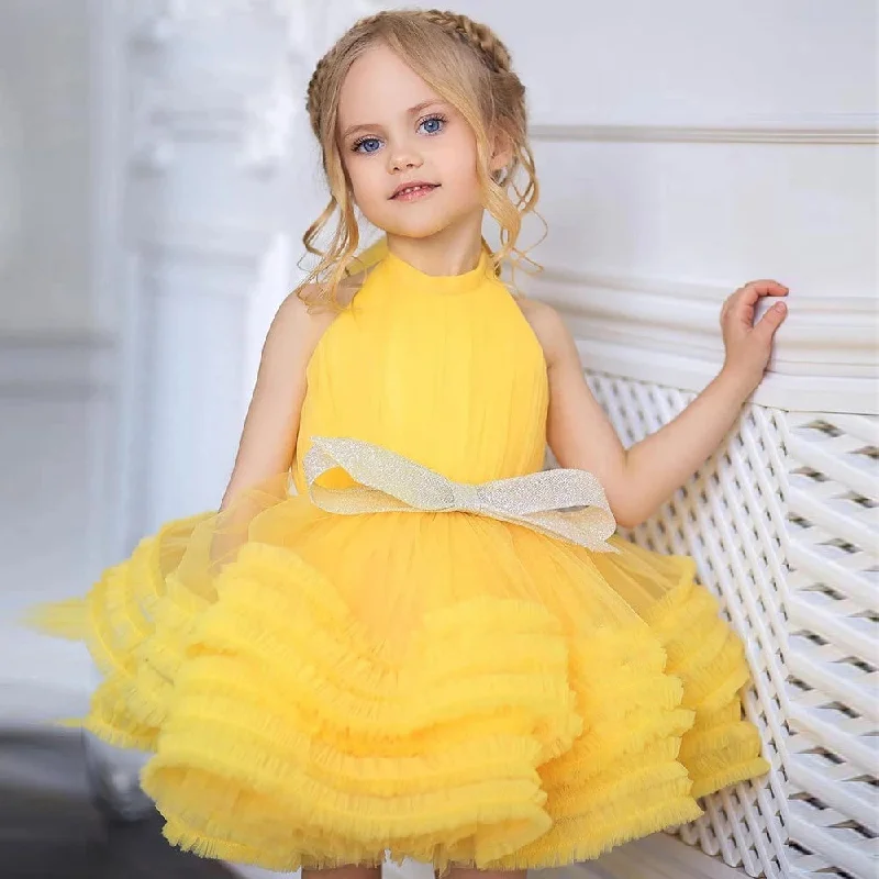 Timeless Gown Charming Flowers Girls Dresses Tulle Pleat