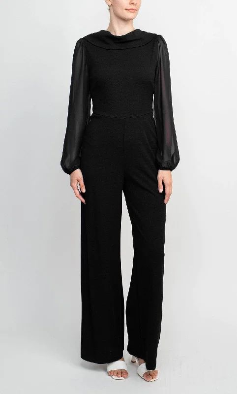 Dramatic Ball Gown Connected Apparel TJE48312M1 - Sheer Bell Sleeve Jumpsuit