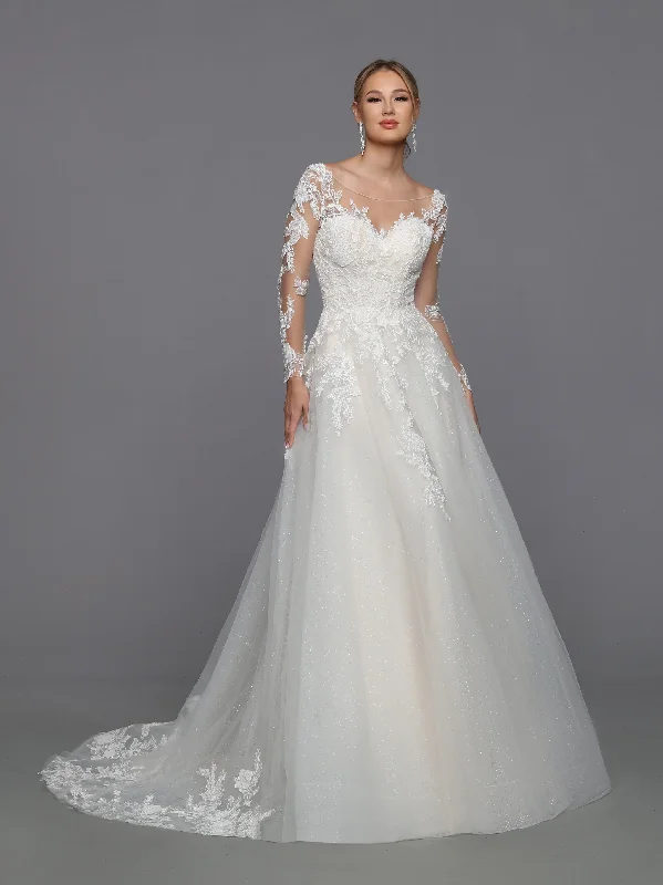 Modern Tulle Dress DaVinci Bridal 50761 A-Line Ballgown Open Back Sweetheart Neckline Sheer Lace Floral Long Sleeves Bateau Illusion Wedding Gown Modern Tulle Dress DaVinci Bridal 50761 A-Line Ballgown Open Back Sweetheart Neckline Sheer Lace Floral Long Sleeves Bateau Illusion Wedding Gown
