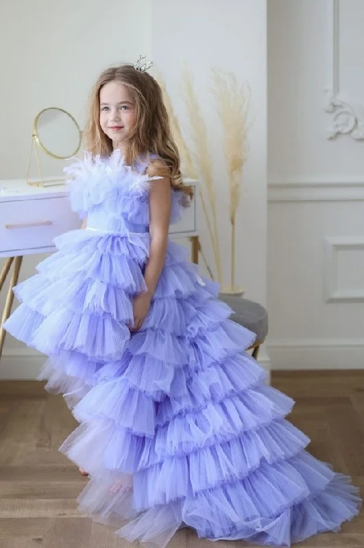 Fancy Embellished Dress Fashionable Tutu Girl Party Dress Flower Girl Gown