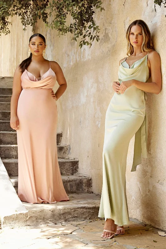 Designer Gown Cinderella Divine CD7487 Long Satin Evening Dress