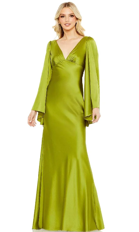 Modest Formal Dress Ieena Duggal 68344 - V-Neck Long Blouson Sleeve Long Dress