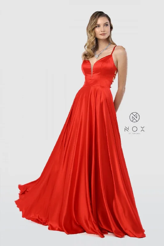 Luxury Dress Long Open Back Prom Dress Evening Gown with Pockets