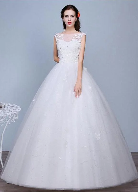 Organza Dress Ivory Wedding Dress Sleeveless Semi-Sheer Jewel Neckline Lace A-Line Floor Length Bridal Gown Organza Dress Ivory Wedding Dress Sleeveless Semi-Sheer Jewel Neckline Lace A-Line Floor Length Bridal Gown