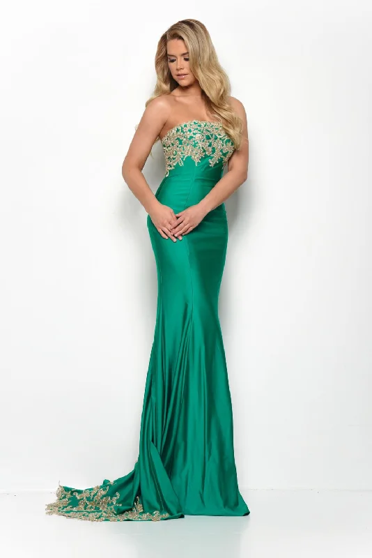 Floor-Length Satin Dress Jasz Couture 7071 Dress