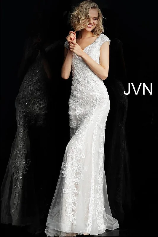 High-Low Dress Jovani 67611 Long Bridal Gown
