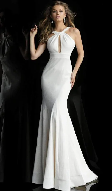 High Neck Dress Jovani 59907 Long Formal Dress