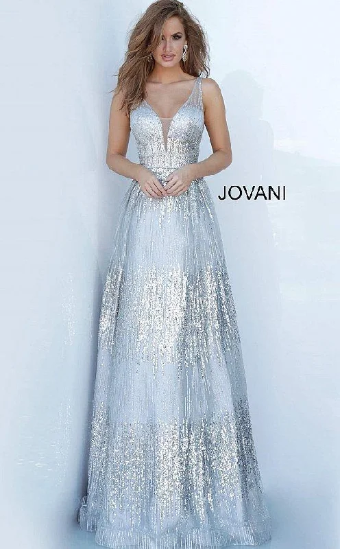 Sheer Panel Dress Jovani Long Metallic Prom Dress Sale