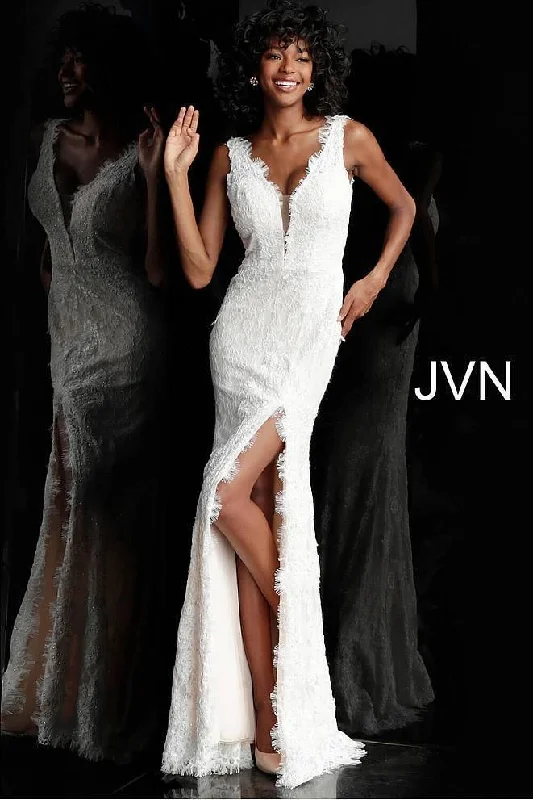 Ruched Gown Jovani 60595 Long Wedding Dress Sale