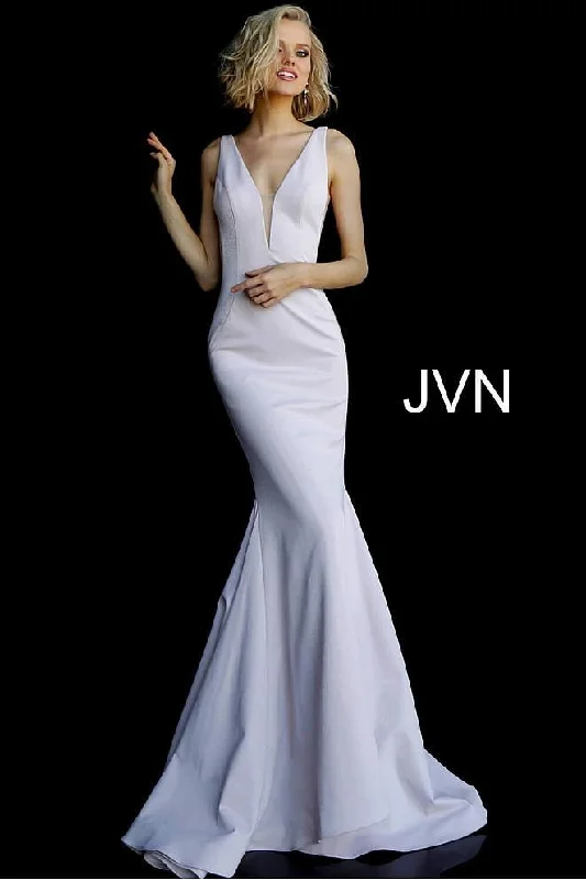 Draped Satin Gown Jovani 67089 Prom Long Formal Dress