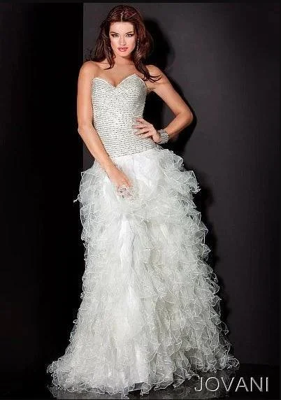 Elegant Evening Dress Jovani 7710 Strapless Long Wedding Dress Sale