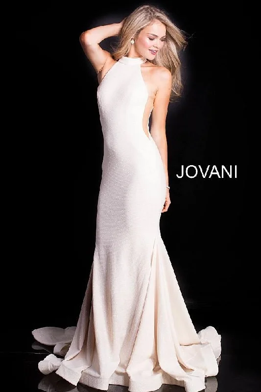 Delicate Lace Dress Jovani 55185 Long Bridal Dress