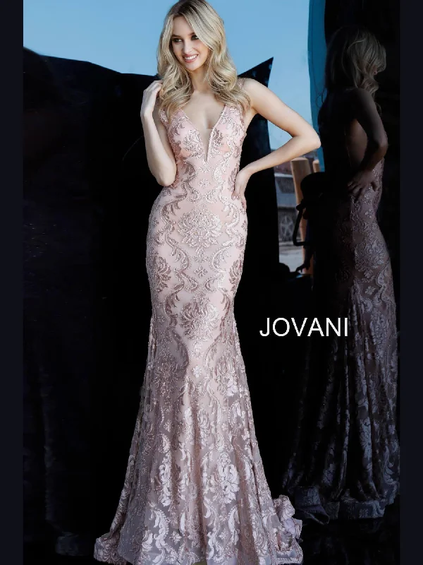 Floral Embroidery Dress Jovani 68445 Long Formal Prom Dress
