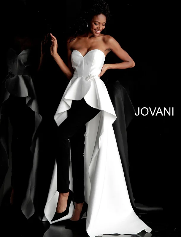 Royal Blue Dress Jovani 66852 Two Piece with Overskirt Prom Pantsuit