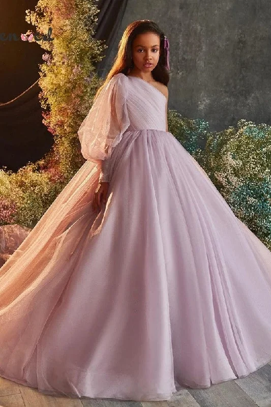 Floral Gown Kids Layers Flower Girl Dresses Hi-Low Princess