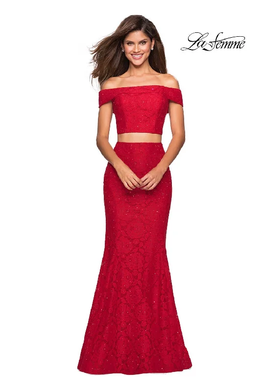Pearl Embellished Gown La Femme 27443 Dress