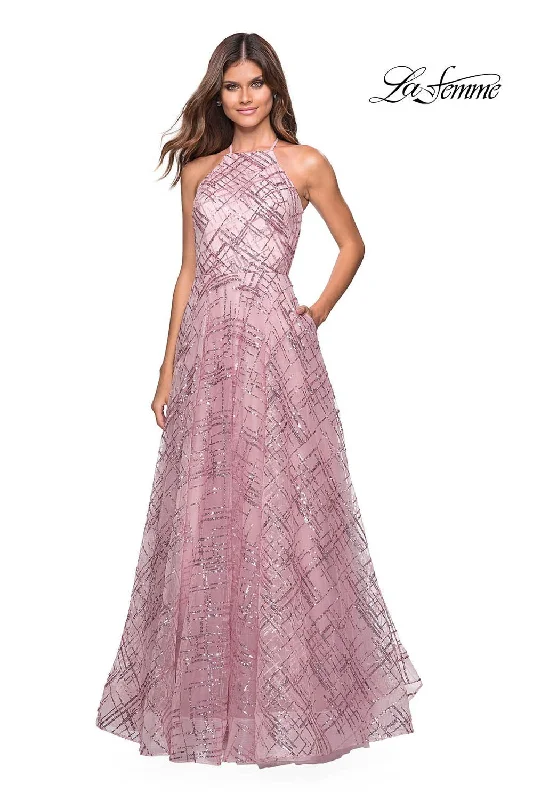 Sequin Maxi Dress La Femme 27451 Dress