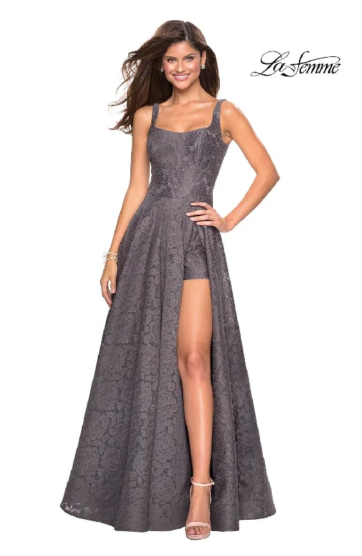 Fringe Gown La Femme 27476 Dress
