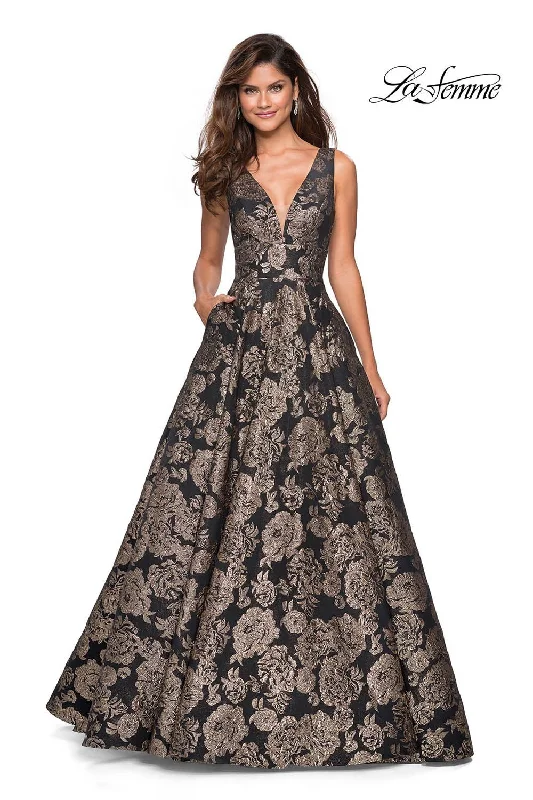 Drape Sleeve Dress La Femme 27482 Dress