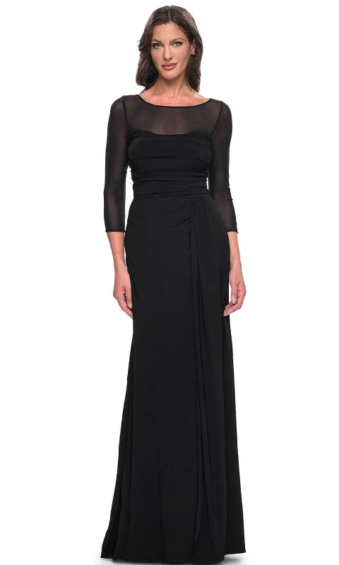 Romantic Evening Gown La Femme 30230 - Illusion Sheath Formal Dress