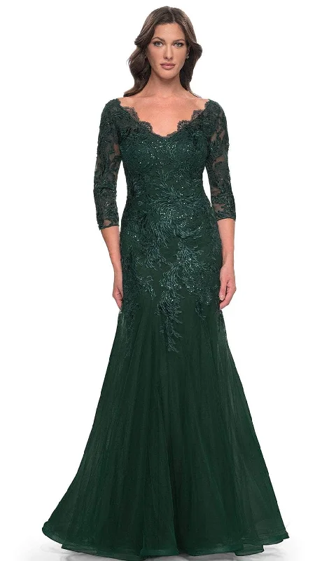 Party Dress La Femme 30823 - Mermaid Tulle Evening Dress