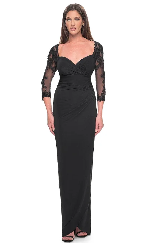 Delicate Lace Dress La Femme 31659 - Sweetheart Empire Formal Dress