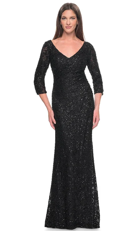 Elegant Wedding Gown La Femme 31721 - Beaded Lace Evening Dress