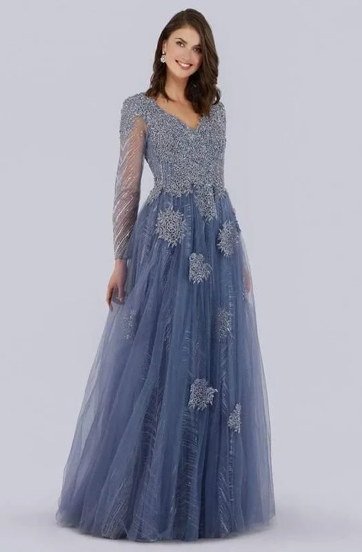 Brocade Formal Dress Lara Dresses Long Sleeve Prom Dress 29760