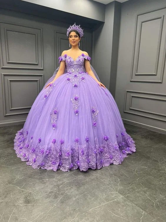 Full Skirt Dress Lilac Wedding Dress, Lilac Quinceanera Dress, Lilac Bridal Gown fg4616 Full Skirt Dress Lilac Wedding Dress, Lilac Quinceanera Dress, Lilac Bridal Gown fg4616