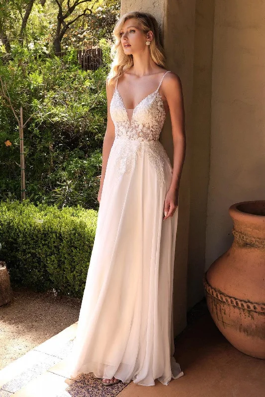 Dainty Chiffon Dress Cinderella Divine TY11 Long Sexy Wedding Bridal Dress