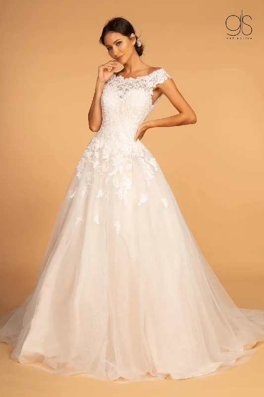 Lush Satin Gown Long A-Line Wedding Dress