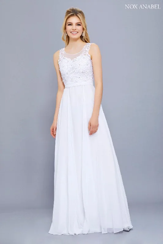 Delicate Lace Dress Long Sleeveless Formal Wedding Dress