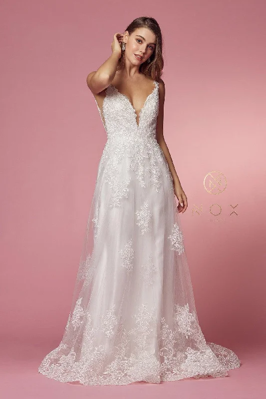 Stunning Party Dress Long Lace Wedding Dress Sale