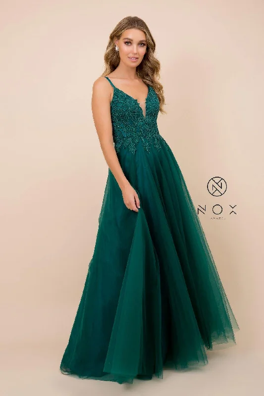Peplum Dress Long Tulle Embroidered Bodice Dress Prom Gown