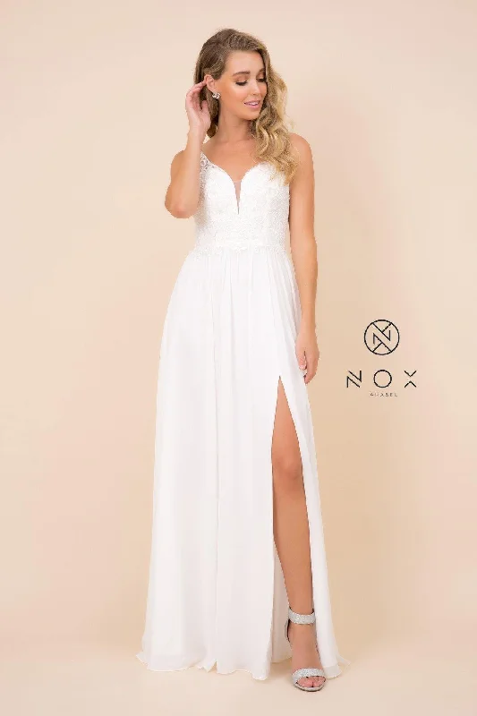 Whimsical Evening Gown Long Simple Wedding Dress