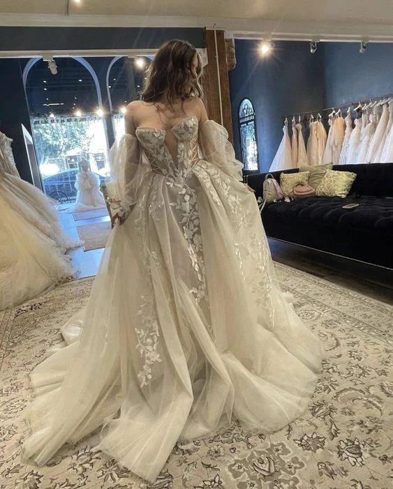 Royal Blue Dress Long Wedding Dresses Tulle Popular Modest Bridal Dresses   fg2547