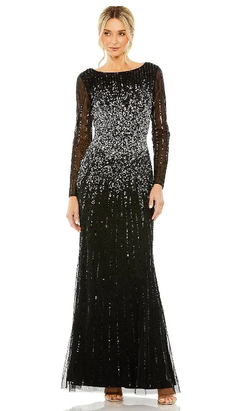 Princess Ball Gown Mac Duggal 9226 - Illusion Long Sleeve Evening Dress