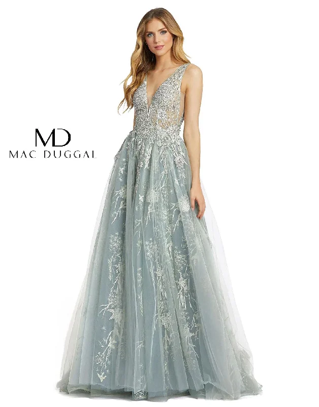 Red Carpet Dress Mac Duggal 20220 Prom Long Sleeveless Evening Gown