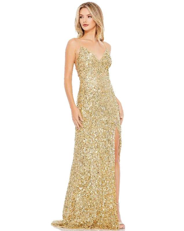 Sophisticated Gown Mac Duggal 10704 Prom Long Spaghetti Strap Formal Dress