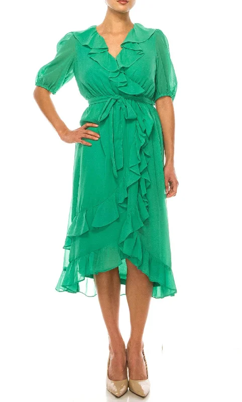 Open Back Dress Maison Tara 91672M - Chiffon-Made Ruffled Dress
